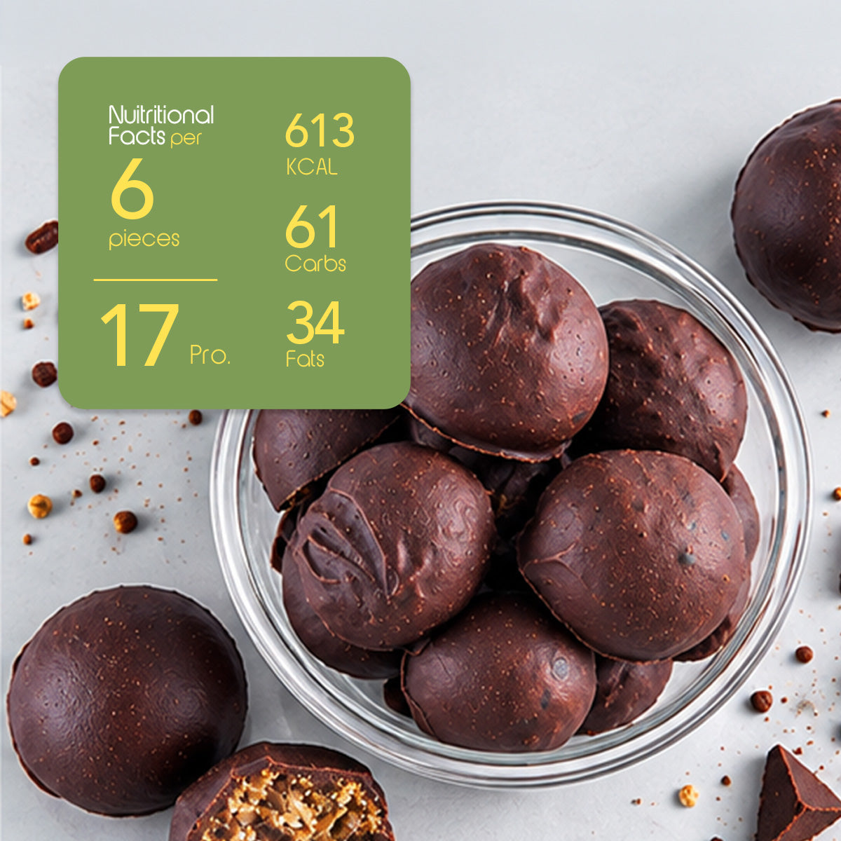 Choco Energy Bites (6 Pieces)