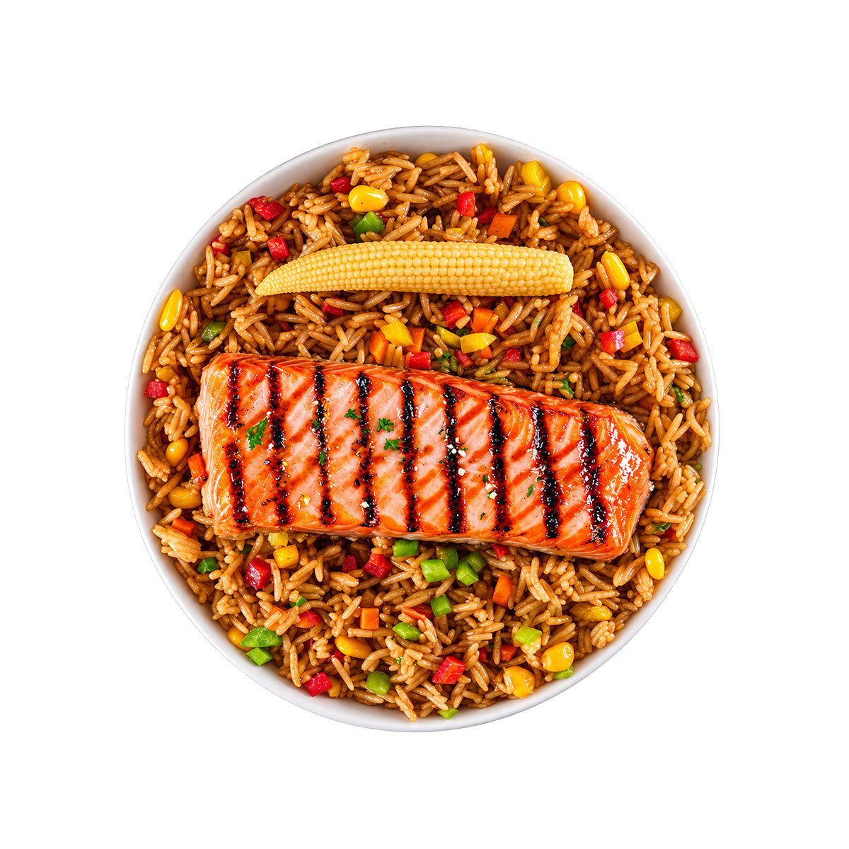 Grilled Salmon Rice Bowl